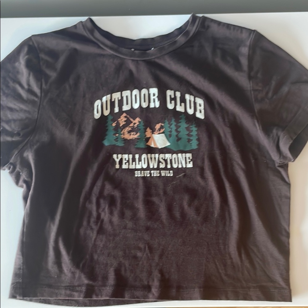 Brown Baby-Tee Cropped Yellowstone